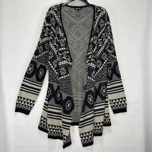 Aztec Cardigan Sweater Womens‎ Medium 64 Sixty Five Draped